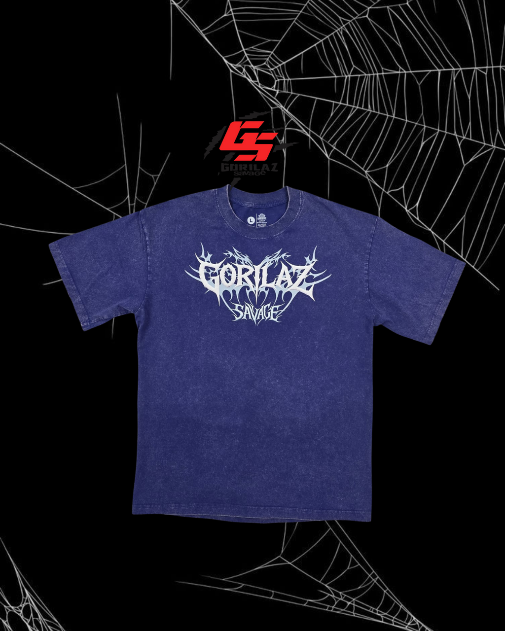 Playera Oversize Deslavada Gorilaz Savage