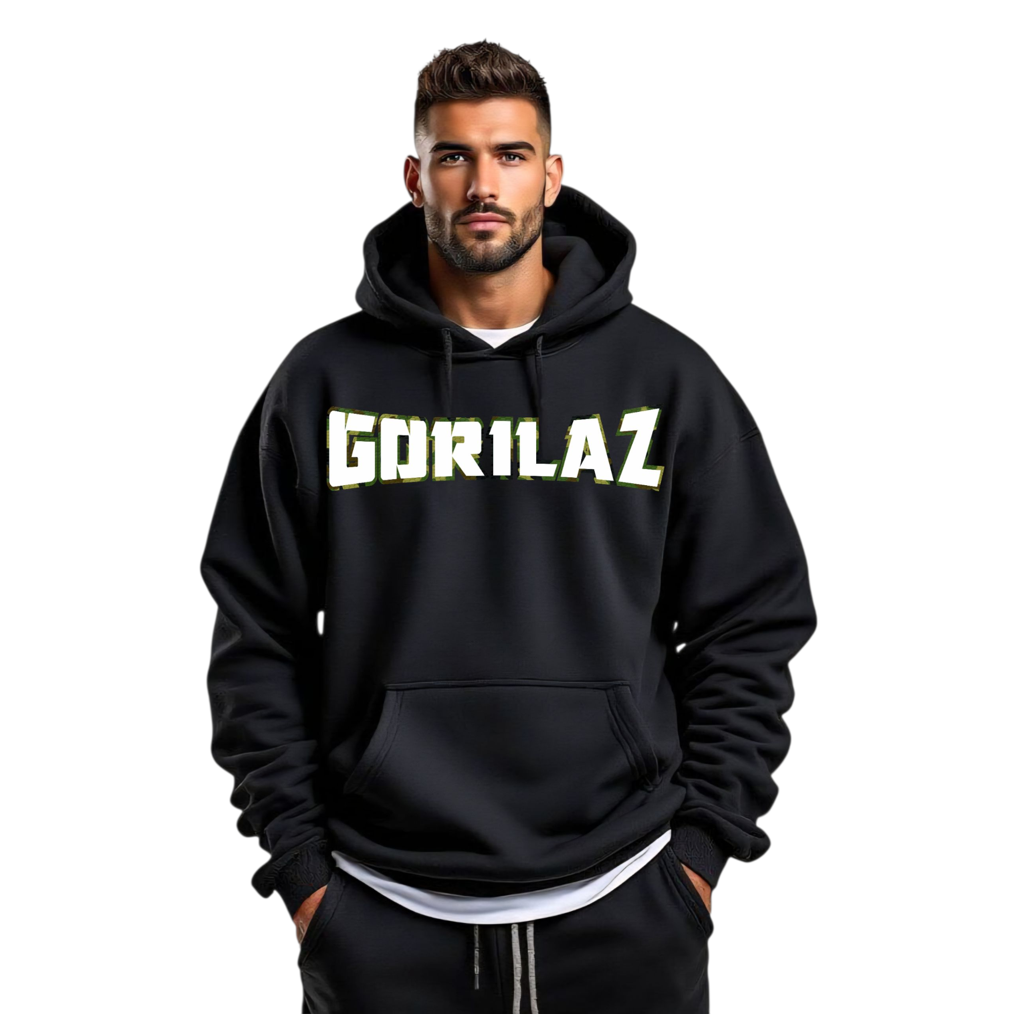 Hoodie Gorilaz "Urban Camo"  Negra