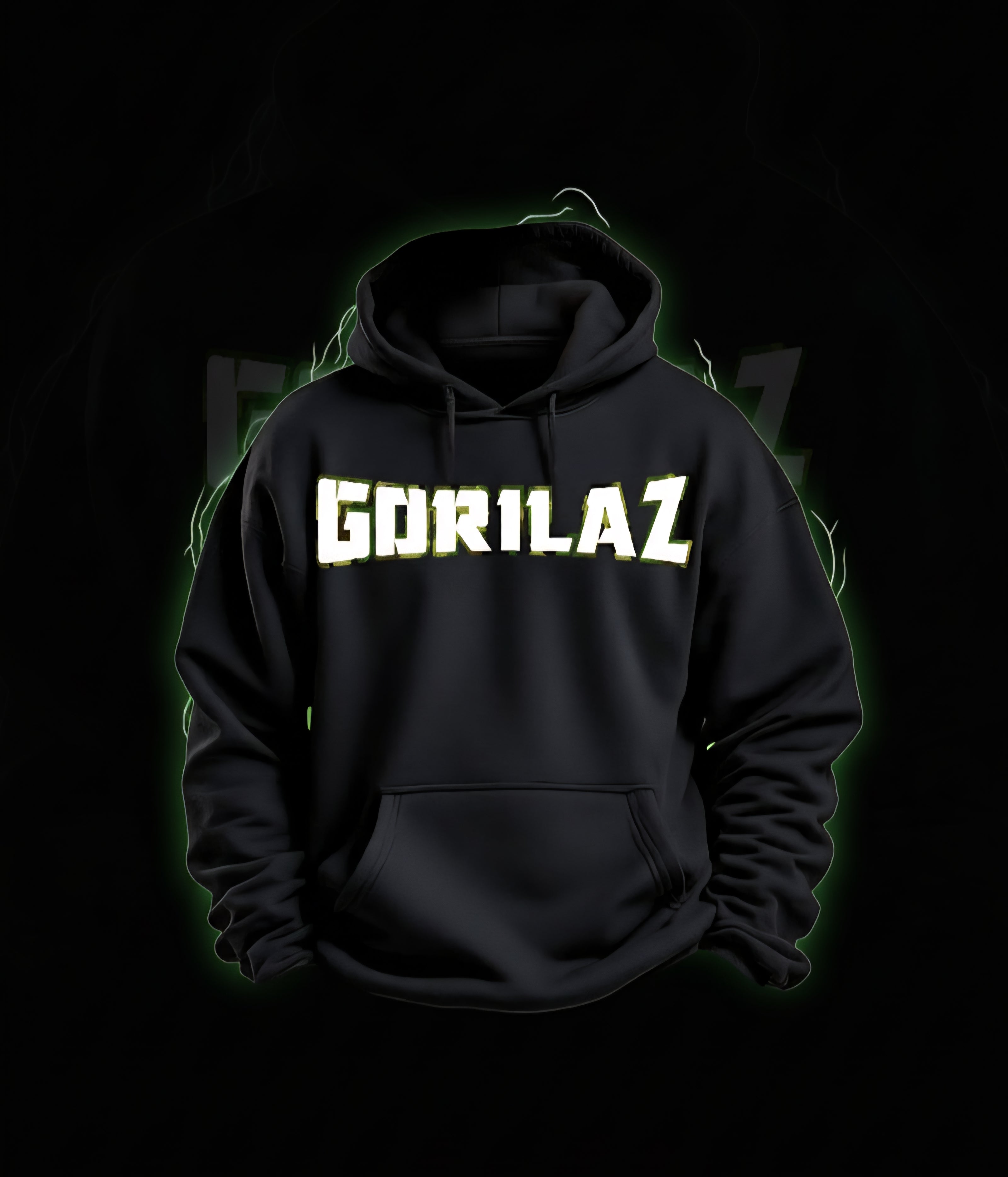Hoodie Gorilaz "Urban Camo"  Negra