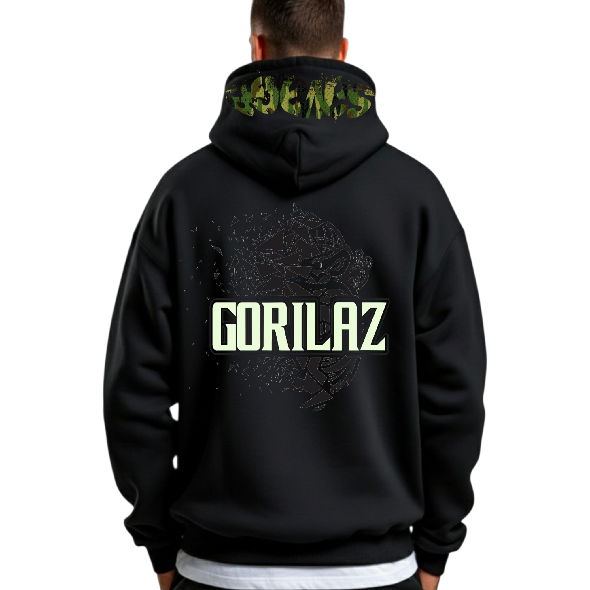 Hoodie Gorilaz "Urban Camo"  Negra